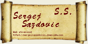 Sergej Sazdović vizit kartica